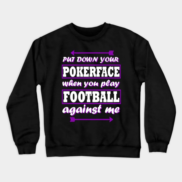 American Football Touchdown Girl Saying Crewneck Sweatshirt by FindYourFavouriteDesign